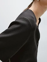 Flowing knit short sleeve cardigan