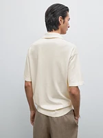 100% cotton regular fit knit polo shirt