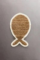 TAPIS JUTE POISSON ANIMAUX DE COMPAGNIE