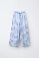 PANTALON WIDE LEG RAYURES