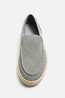 LEATHER JUTE LOAFERS