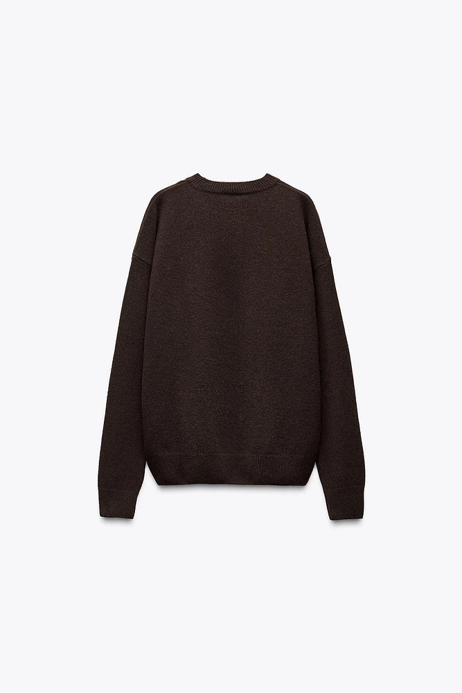 BASIC CASHMERE AND WOOL SWEATER
