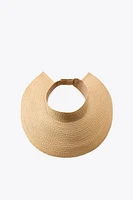 WIDE BRIM WOVEN VISOR