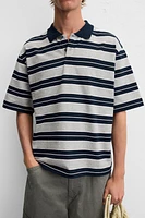 STRIPED RELAXED FIT POLO SHIRT