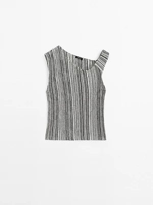 Top en maille à rayures