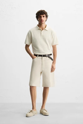 JACQUARD STRIPED POLO SHIRT