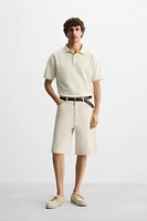 JACQUARD STRIPED POLO SHIRT