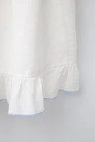 100% LINEN MIDI SKIRT