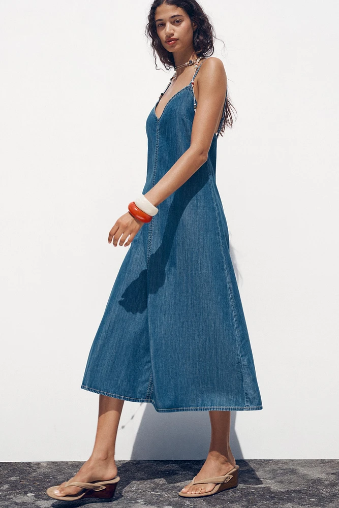 ROBE MIDI Z1975 À BRETELLES EN DENIM