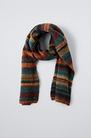 STRIPED KNIT SCARF