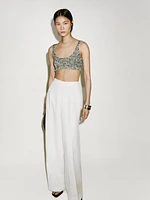 Short knit cotton blend bralette - Limited Edition
