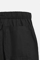 RELAXED FIT COTTON LINEN PANTS