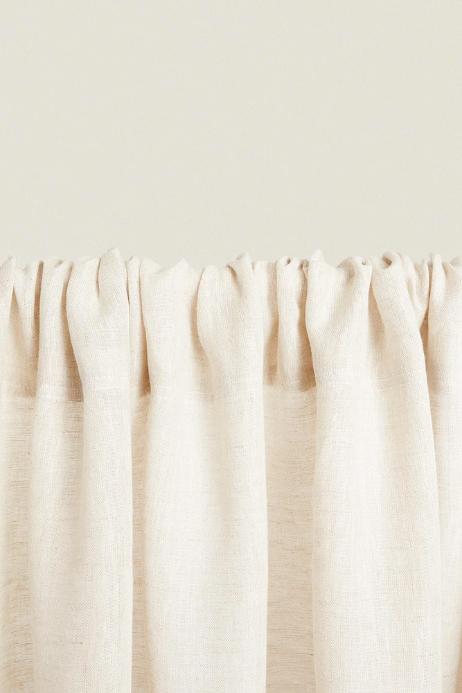 MEDIUM OPACITY DOUBLE-WIDE LINEN CURTAIN