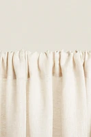 MEDIUM OPACITY DOUBLE-WIDE LINEN CURTAIN