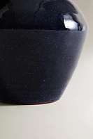 ENAMELED TERRACOTTA VASE