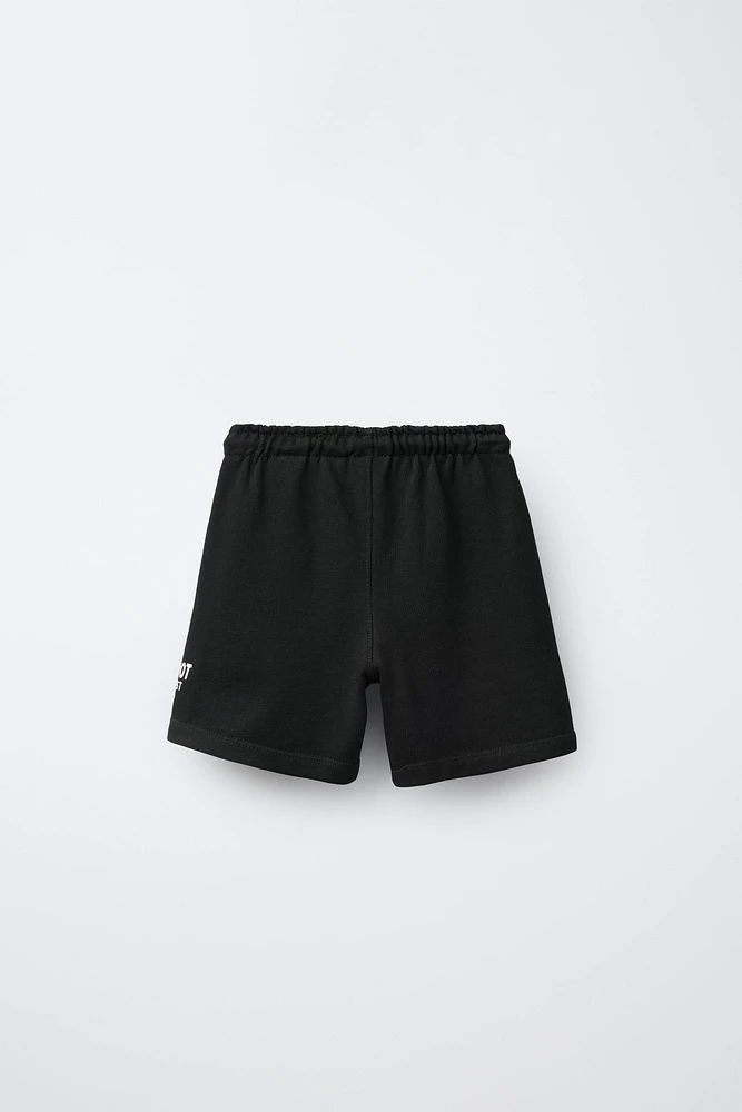 PLUSH TEXT SHORTS