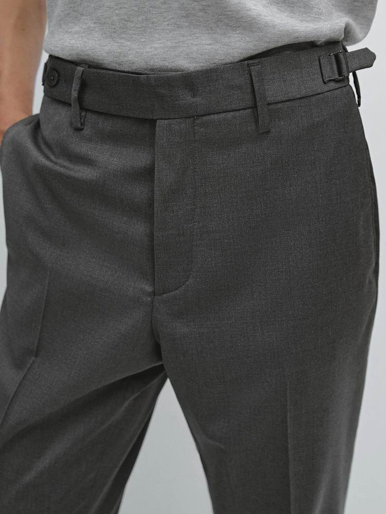 Wool blend smart trousers
