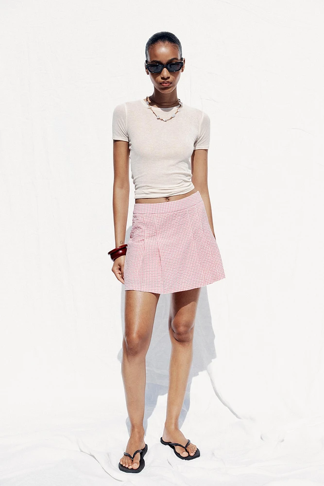 JUPE-CULOTTE À CARREAUX VICHY