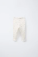 LEGGING RIB FLEURS