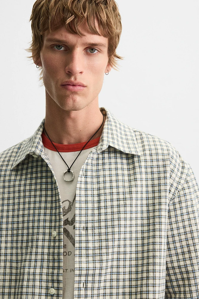 CHEMISE BOXY FIT À CARREAUX