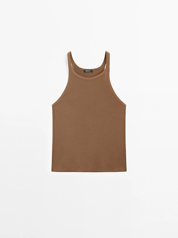 100% cotton halter top