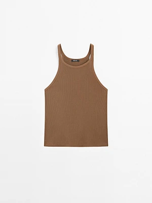 100% cotton halter top