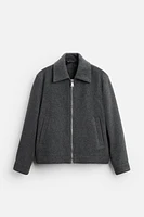 WOOL BLEND FELT TEXTURE JACKET