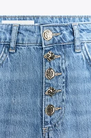 Z1975 HIGH RISE WIDE LEG BUTTON JEANS