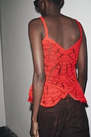 TOP PÉPLUM CROCHET