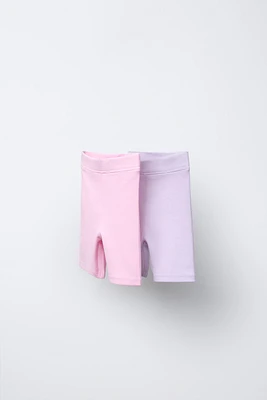 TWO-PACK SOLID BIKE SHORTS