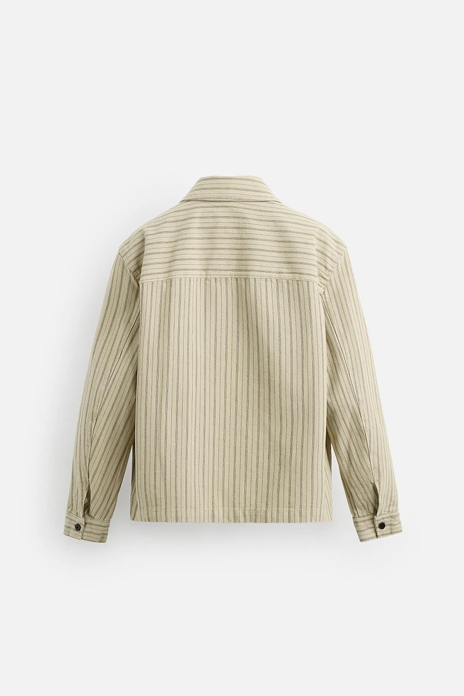 SURCHEMISE RAYURES CHEVRONS