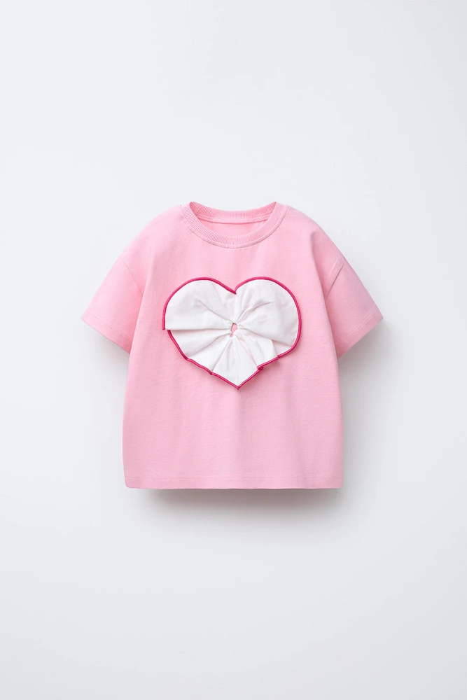 T-SHIRT CŒUR ASSEMBLÉ POPELINE