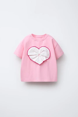 T-SHIRT CŒUR ASSEMBLÉ POPELINE