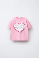 T-SHIRT CŒUR ASSEMBLÉ POPELINE