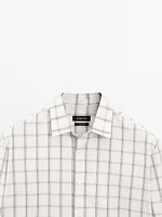 Regular fit check 100% cotton shirt