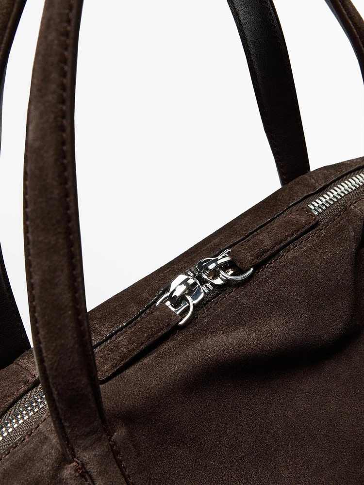 Sac de voyage en croûte de cuir