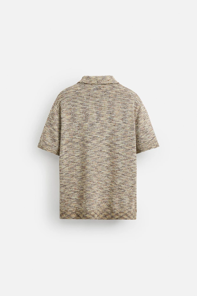 CHEMISE EN MAILLE À TEXTURE BOUCLÉ