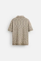 CHEMISE EN MAILLE À TEXTURE BOUCLÉ