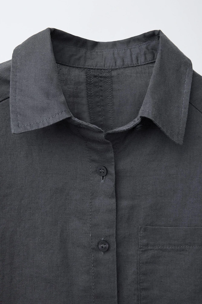 COTTON LINEN BLEND SHIRT