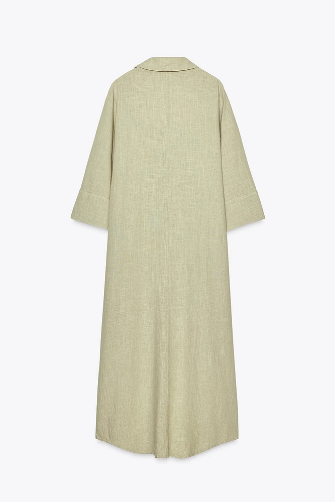 LINEN SHIRT DRESS