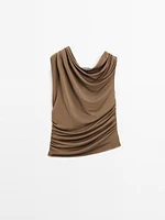 Top asymétrique drapé