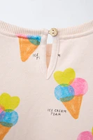 ICE CREAM PRINT SWEATSHIRT