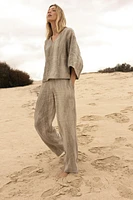 PANTALON BALLON TIE DYE 100 % LIN ZW COLLECTION