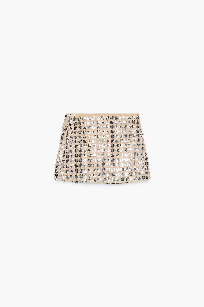 MINI-JUPE À SEQUINS