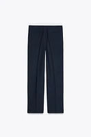 PANTALON DROIT TAILLE CONTRASTÉE