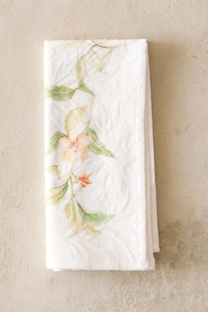 LOT SERVIETTES DE TABLE COTON JACQUARD POIRES (LOT DE 2)