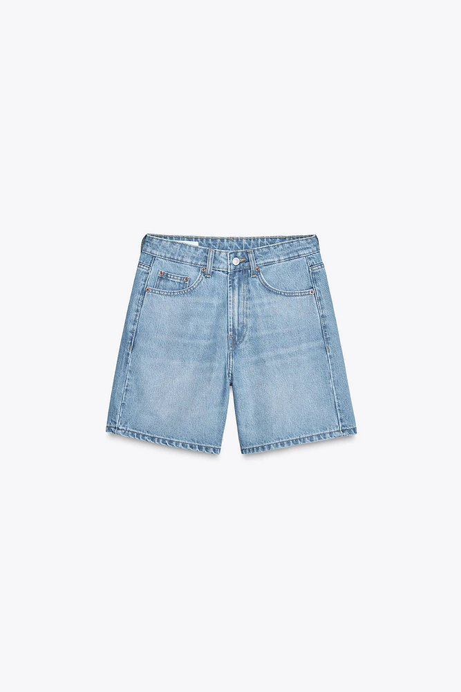 TRF MID-RISE DENIM SHORTS