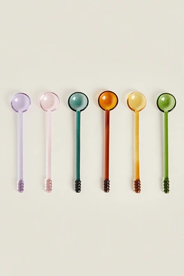LOT CUILLÈRES BOROSILICATE MULTICOLORES (LOT DE 6)