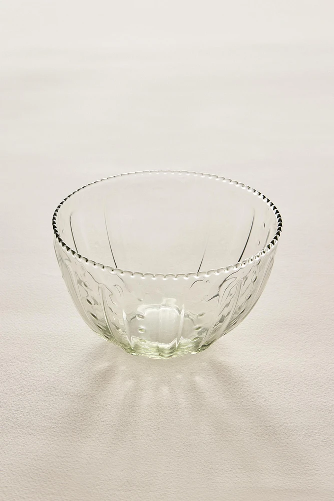 SALADIER VERRE RECYCLABLE RELIEF