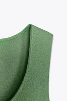 ROBE EN MAILLE PLISSÉE MATIÈRES VARIÉES